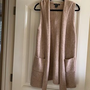Tahari - Long, Hooded Sweater Vest MED.